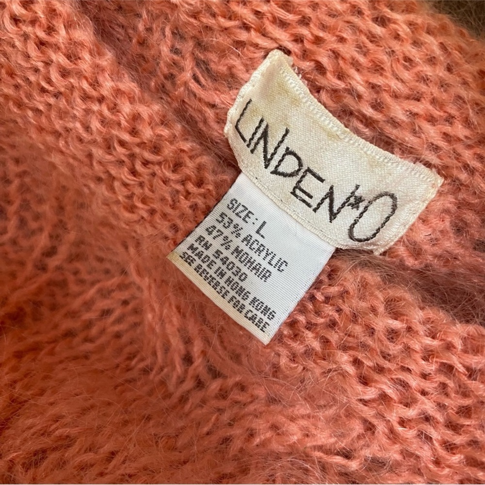 LINDEN*O gorgeous mohair blend scoop neck cable knit sweater - Picture 4 of 4